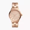 Reloj Modern Sophisticate de acero inoxidable en tono oro rosa con movimiento multifunción